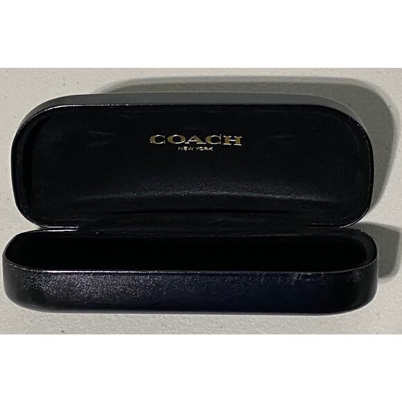 Coach New York Black Hard Clamshell Eye Glass Case Eyeglass Holder Sunglasses - Picture 4 of 7